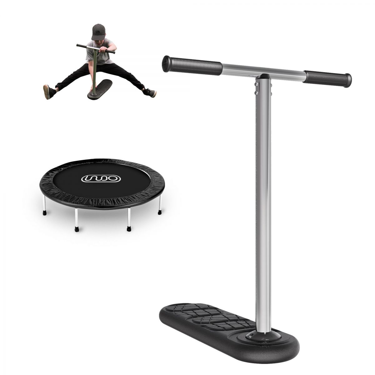 Трюковой самокат-тренажер Indo X70 Trampoline Scooter 670 mm (Red
